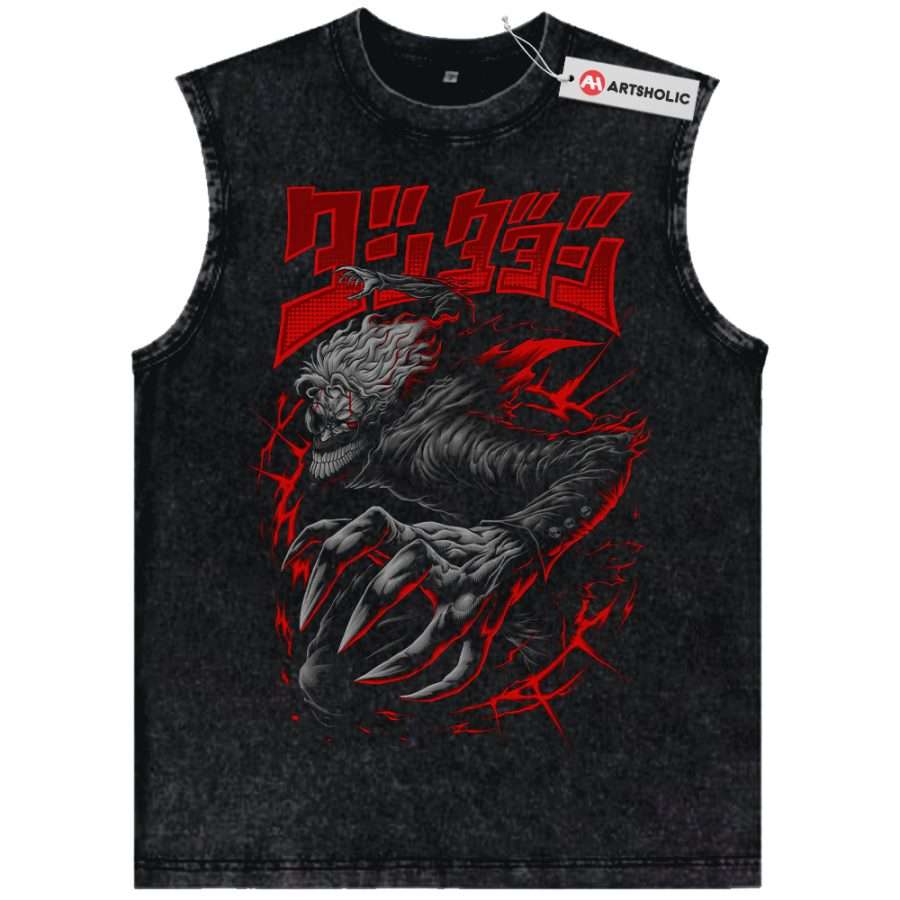 Alternative view of Okarun Tank Top, Dandadan Tank Top, Anime Tank Top, Vintage Tank Top
