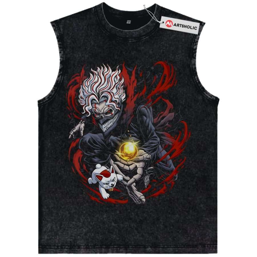 Alternative view of Okarun vs Turbo Granny Tank Top, Dandadan Tank Top, Anime Tank Top, Vintage Tank Top