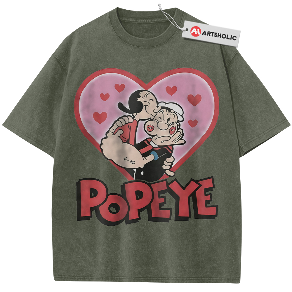 Alternative view of Olive Oyl vs Popeye Shirt, Valentine's Day Shirt, Animated Shirt, Vintage Tee