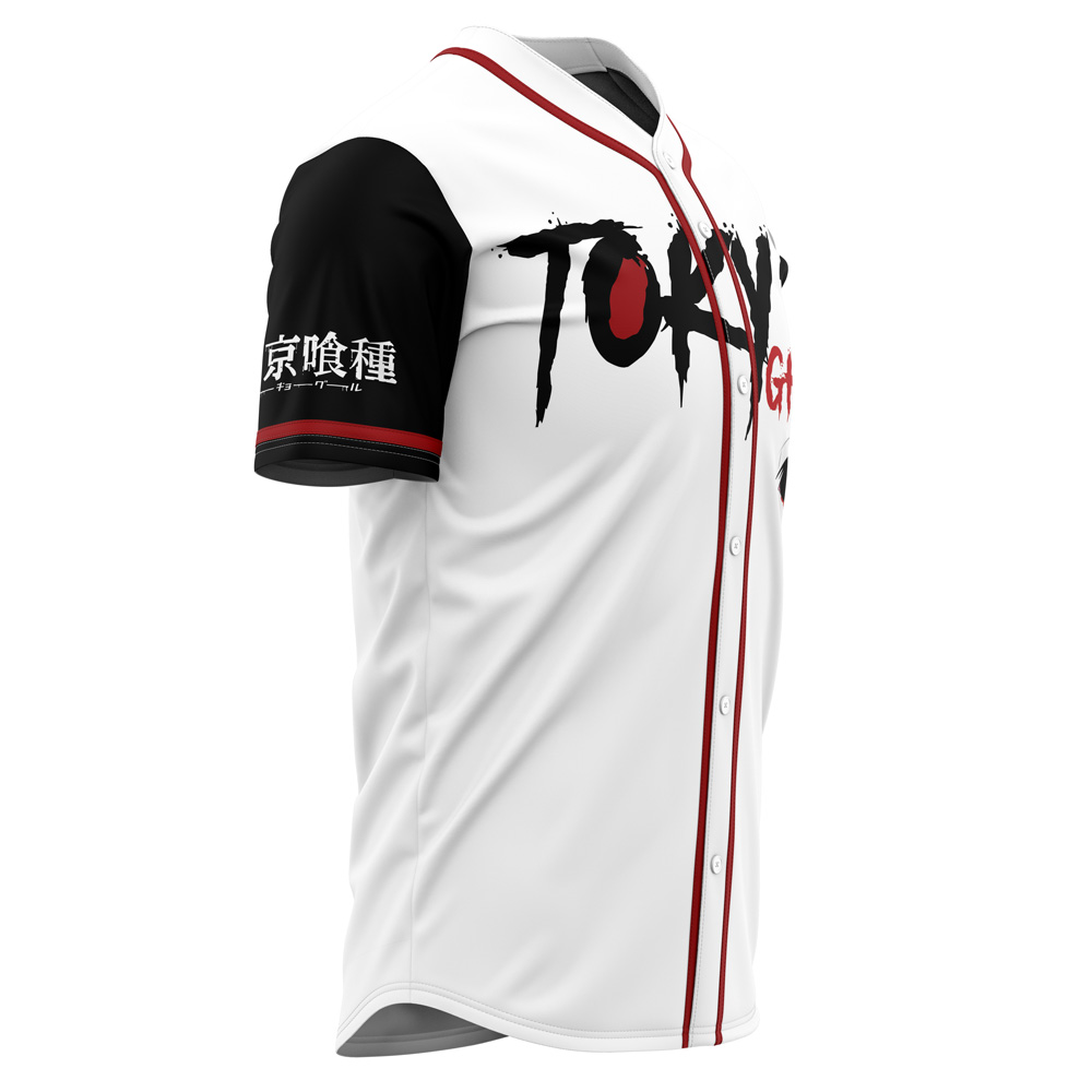 Alternative view of One Eyed Ghoul Tokyo Ghoul Custom Baseball Jersey - Otaku Hall