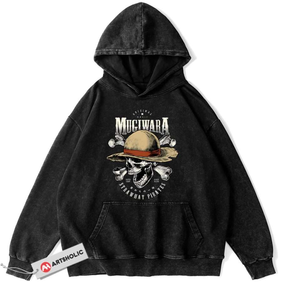 Alternative view of One Piece Hoodie, Anime Hoodie, Vintage Hoodie