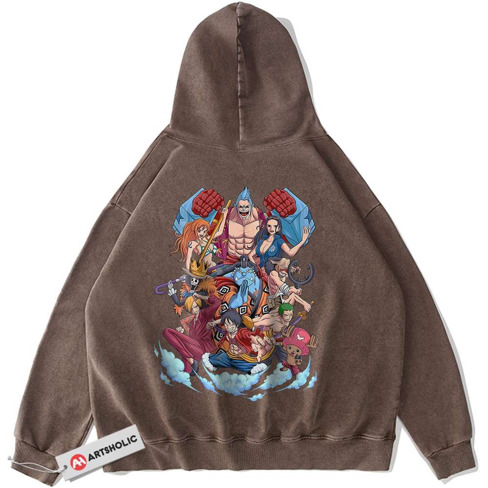 Alternative view of One Piece Hoodie, Anime Hoodie, Vintage Hoodie