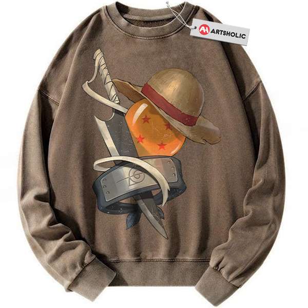 Alternative view of One Piece Sweatshirt, Naruto Sweatshirt, Dragon Ball Z Sweatshirt, Bleach Sweatshirt, Anime Sweatshirt, Vintage Sweater