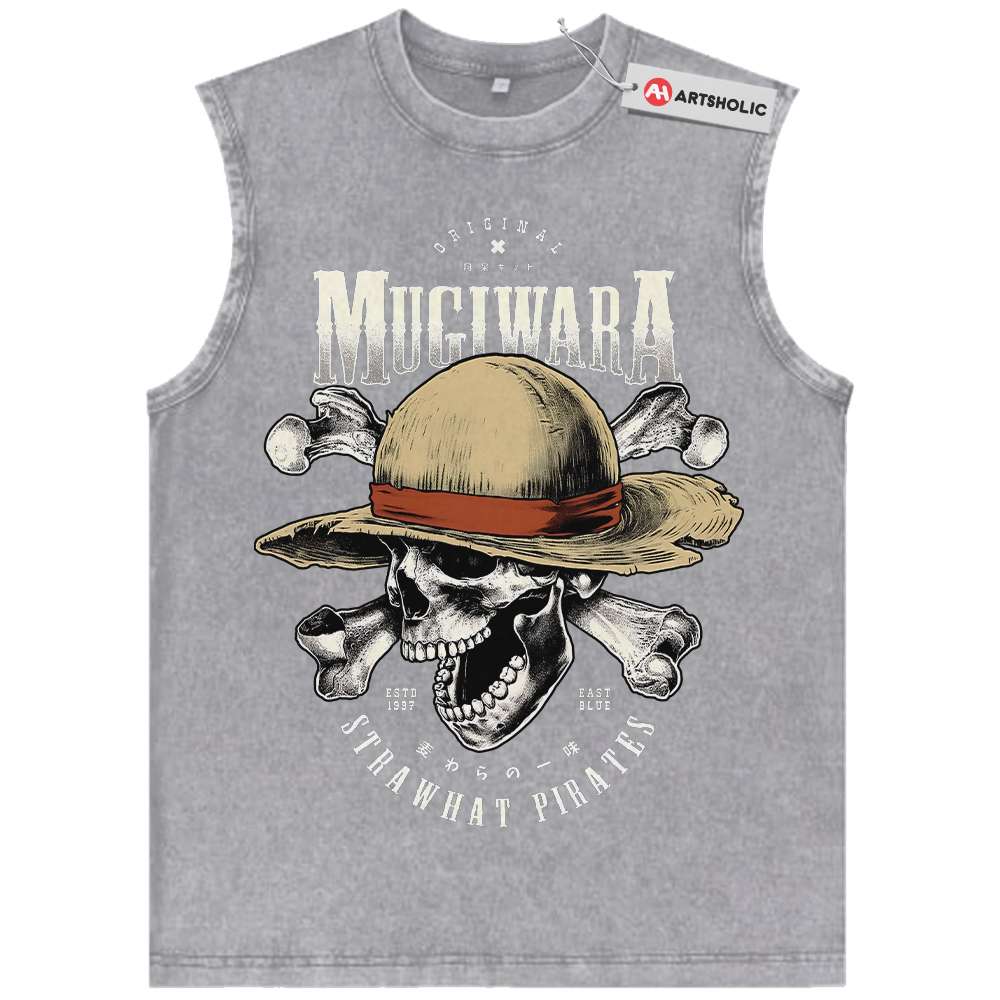 Alternative view of One Piece Tank Top, Anime Tank Top, Vintage Tank Top