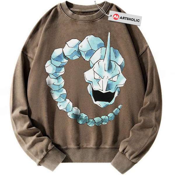 Alternative view of Onix Sweatshirt, Pokemon Sweatshirt, Anime Sweatshirt, Vintage Sweater
