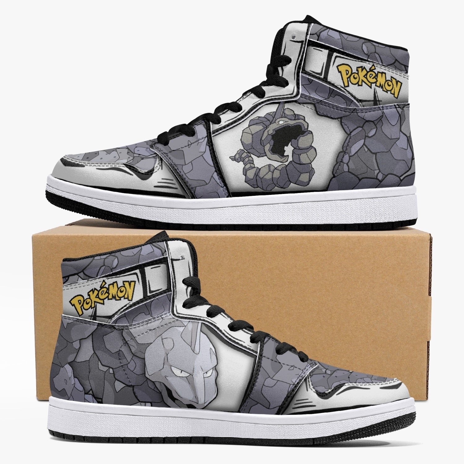 Onyx Pokemon Custom Sneaker Mid 1 Basketball Shoes - Otaku Hall