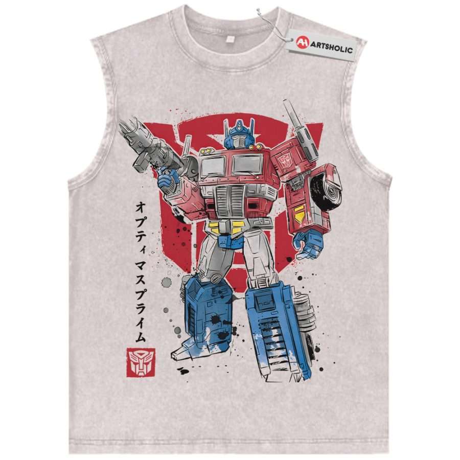 Alternative view of Optimus Prime Tank Top, Transformers Tank Top, Movie Tank Top, Vintage Tank Top