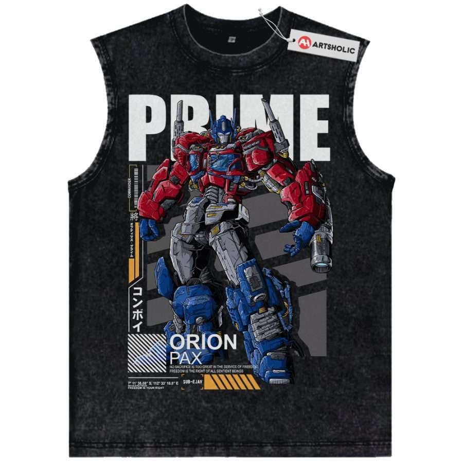 Alternative view of Optimus Prime Tank Top, Transformers Tank Top, Movie Vintage Tank Top
