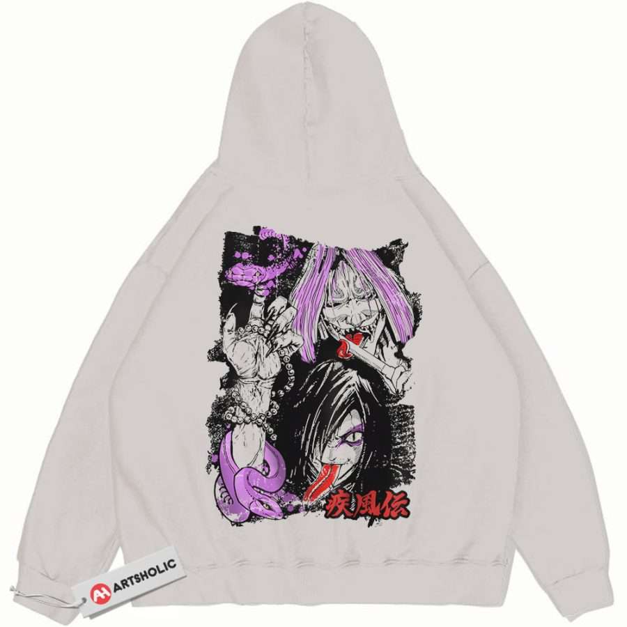 Alternative view of Orochimaru Hoodie, Naruto Hoodie, Anime Hoodie, Vintage Hoodie