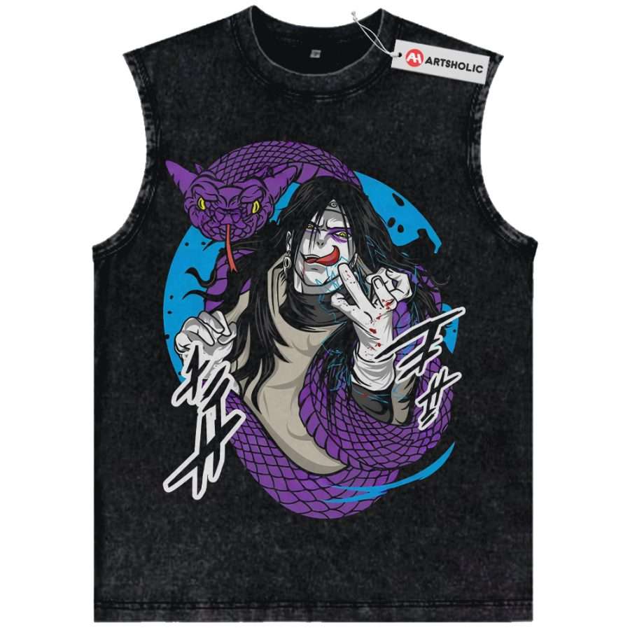 Alternative view of Orochimaru Tank Top, Naruto Tank Top, Anime Tank Top, Vintage Tank Top