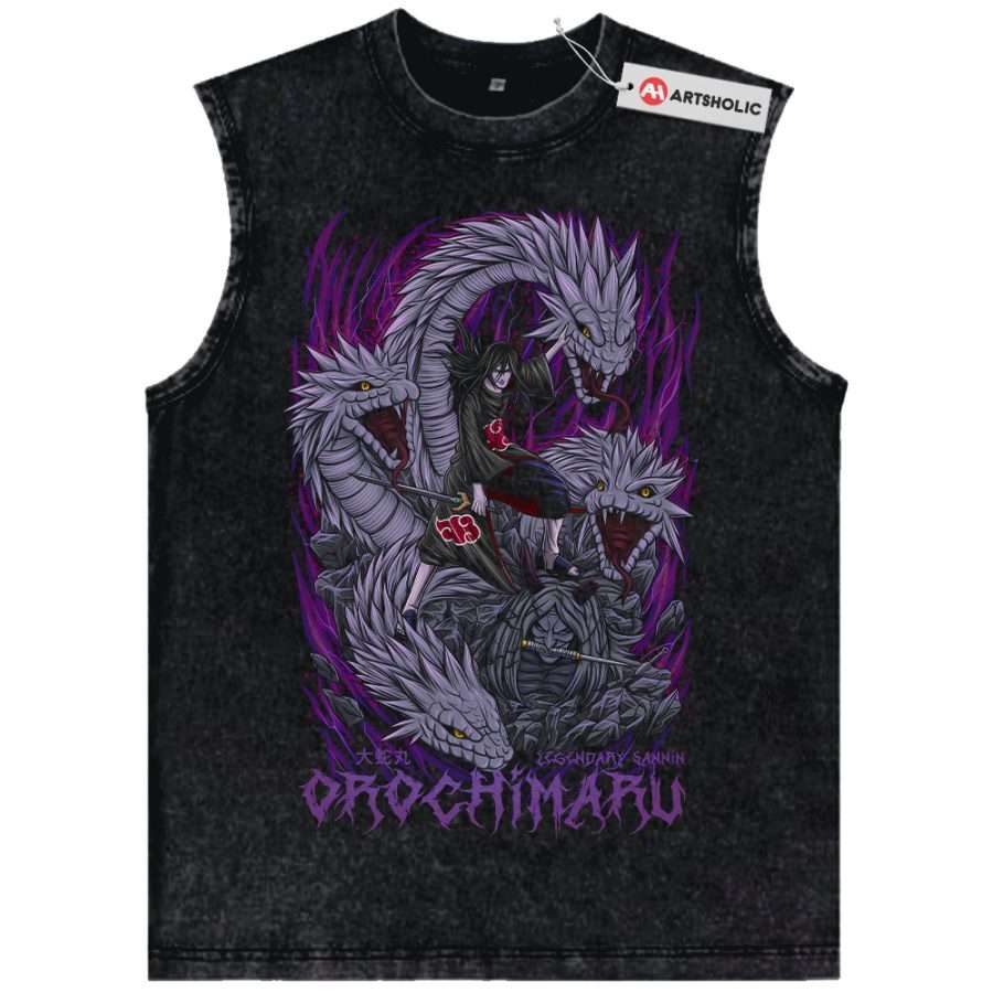 Alternative view of Orochimaru Tank Top, Naruto Tank Top, Anime Tank Top, Vintage Tank Top