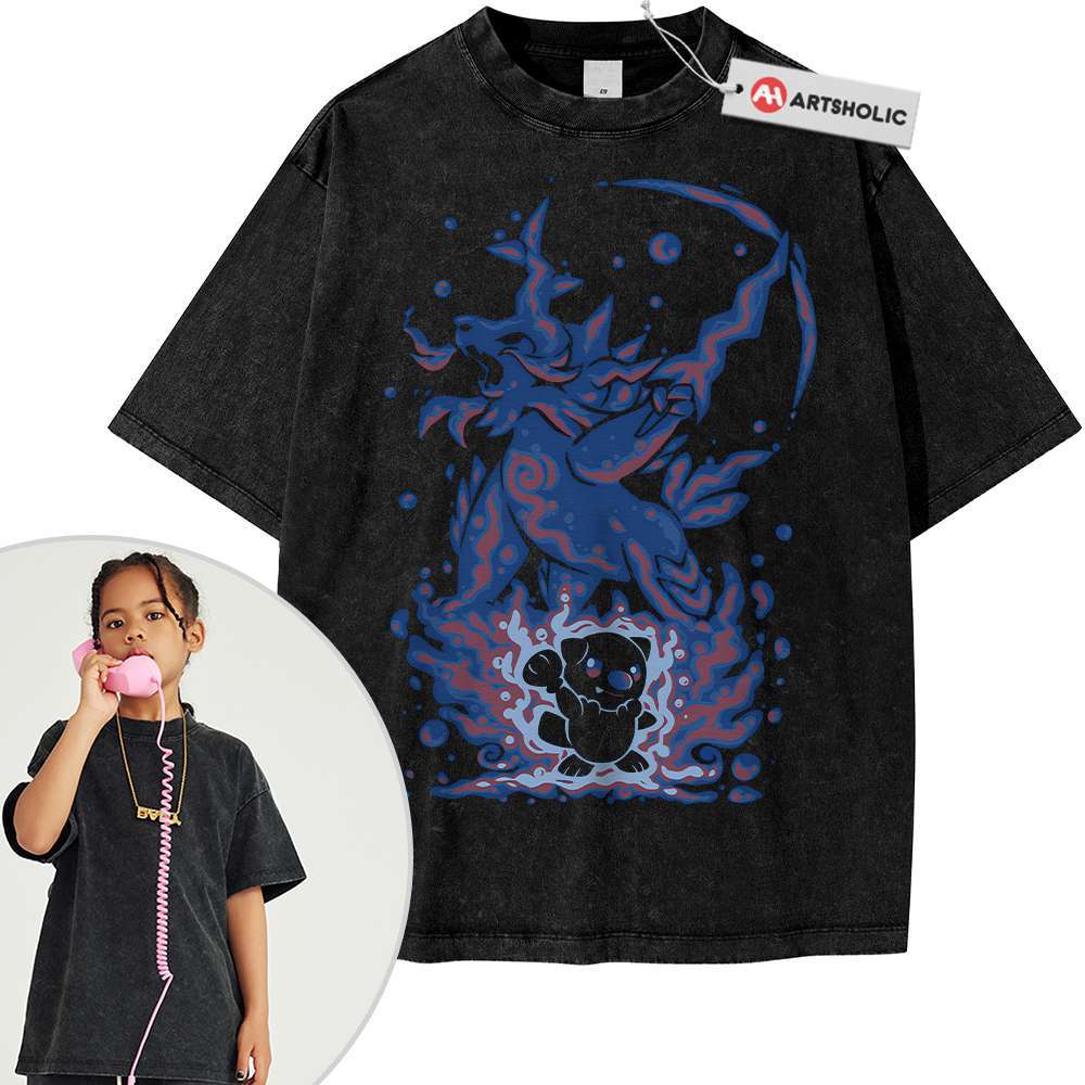 Oshawott vs Samurott Shirt For Kids, Pokemon Shirt For Kids, Anime Shirt For Kids, Vintage T-Shirt For Kids