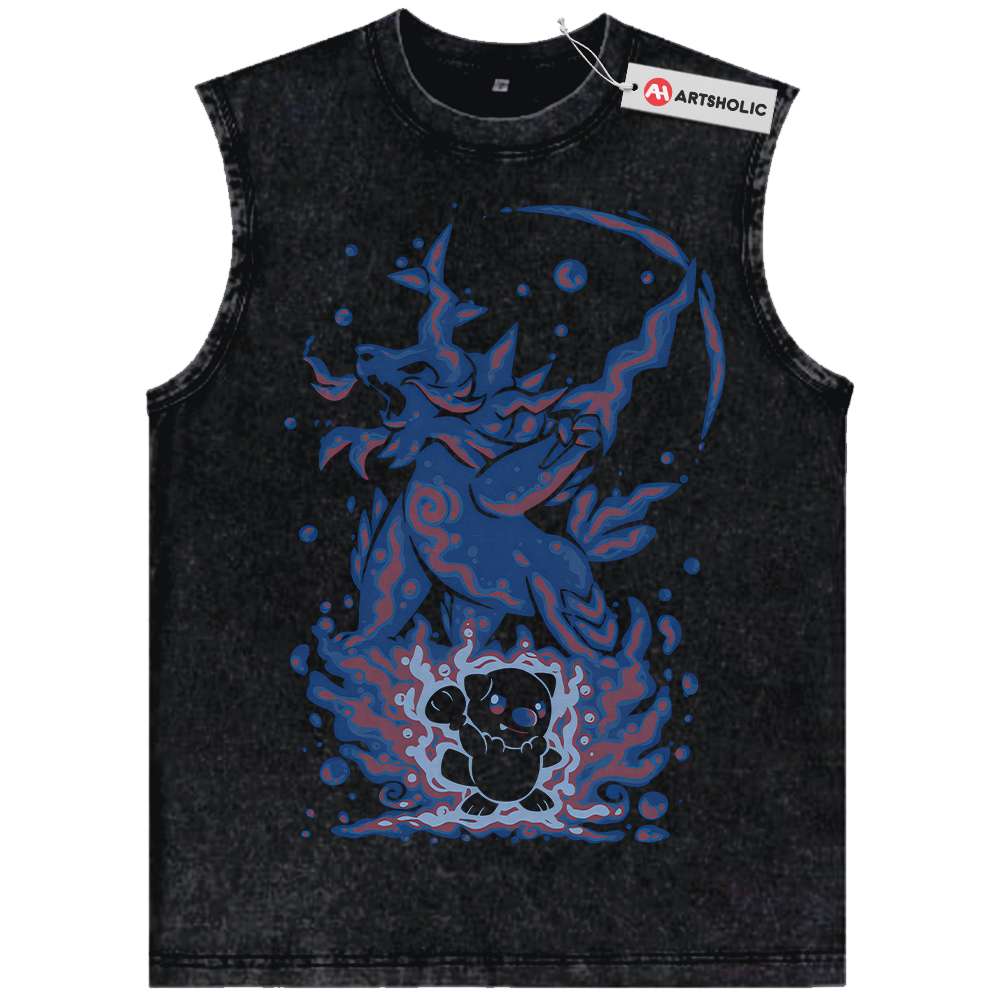 Oshawott vs Samurott Tank Top, Pokemon Tank Top, Anime Tank Top, Vintage Tank Top