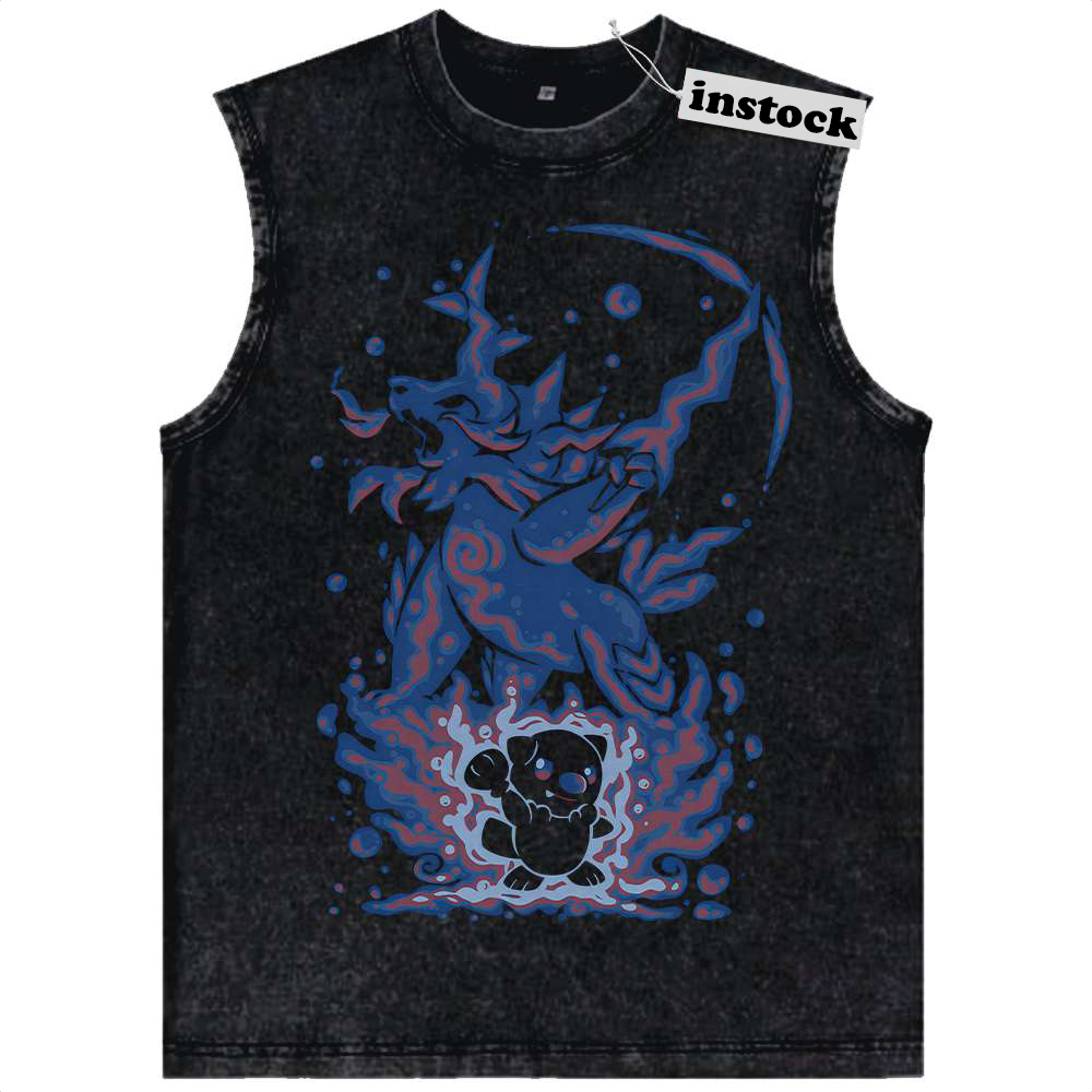 Oshawott vs Samurott Tank Top, Pokemon Tank Top, Anime Tank Top, Vintage Tank Top