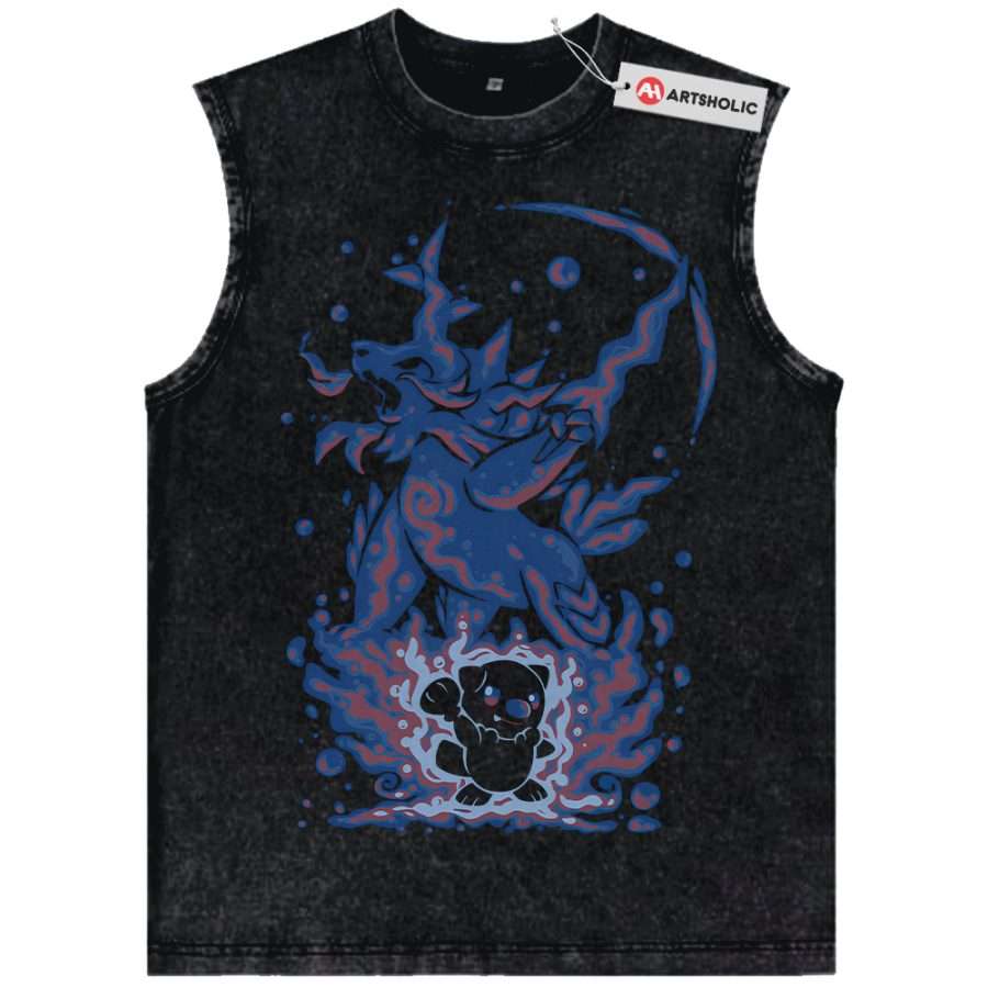 Alternative view of Oshawott vs Samurott Tank Top, Pokemon Tank Top, Anime Tank Top, Vintage Tank Top