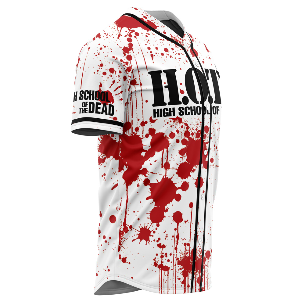 Alternative view of Outbreak High School of the Dead Baseball Jersey