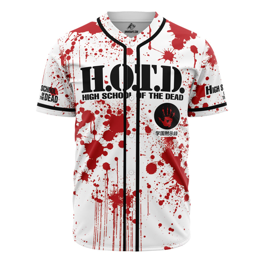 Outbreak High School of the Dead Custom Baseball Jersey - Otaku Hall
