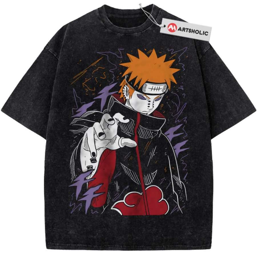 Alternative view of Pain - Nagato Uzumaki Shirt, Naruto Shirt, Anime Shirt, Vintage T-Shirt