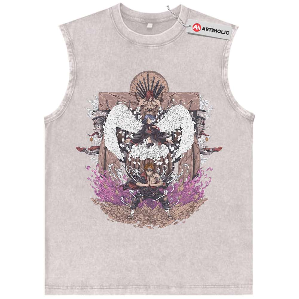 Alternative view of Pain - Nagato Uzumaki Tank Top, Naruto Tank Top, Anime Tank Top, Vintage Tank Top