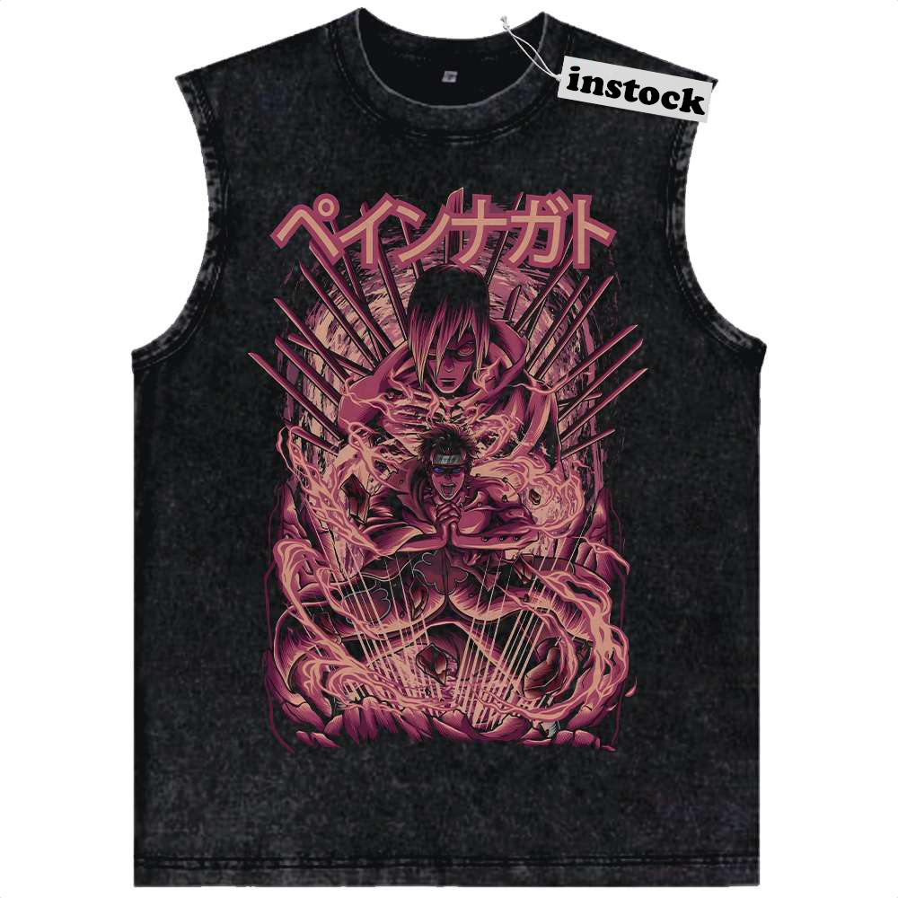 Pain - Nagato Uzumaki Tank Top, Naruto Tank Top, Anime Tank Top, Vintage Tank Top