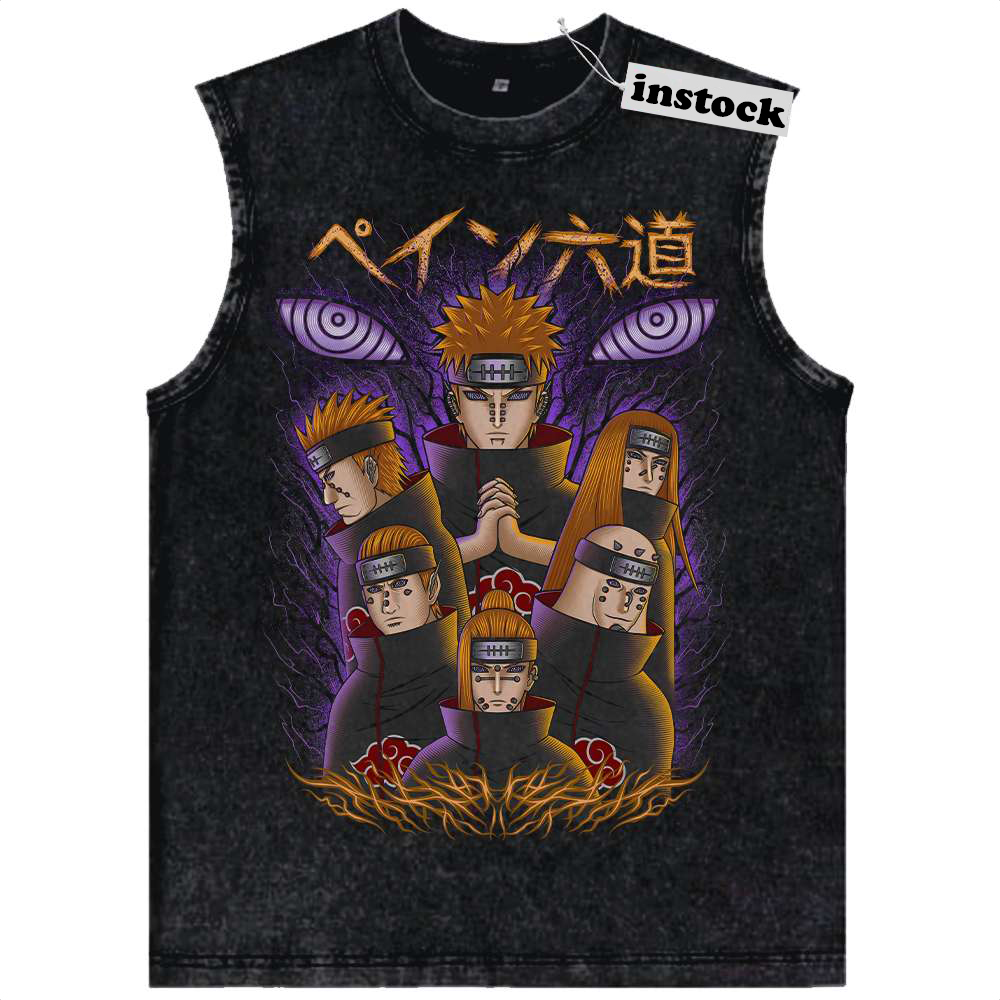 Pain - Nagato Uzumaki Tank Top, Naruto Tank Top, Anime Tank Top, Vintage Tank Top