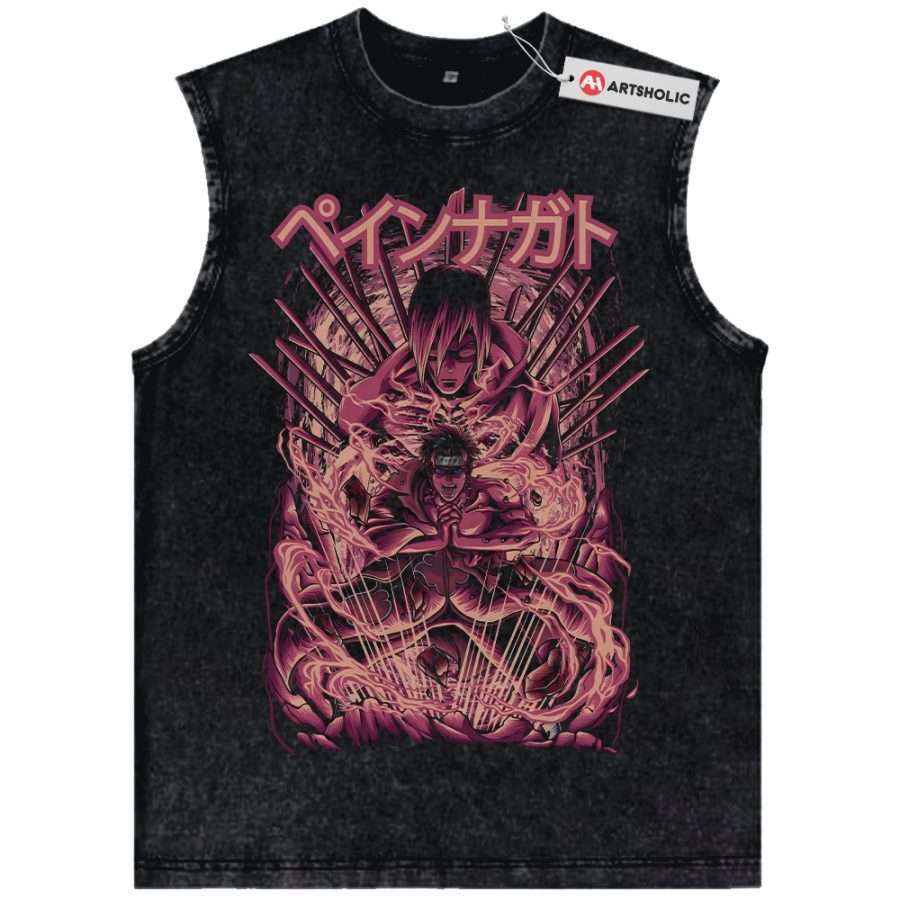 Alternative view of Pain - Nagato Uzumaki Tank Top, Naruto Tank Top, Anime Tank Top, Vintage Tank Top