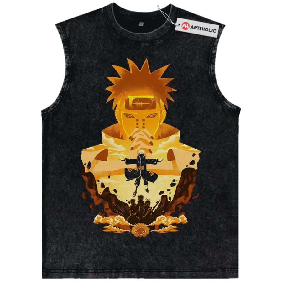 Alternative view of Pain - Nagato Uzumaki Tank Top, Naruto Tank Top, Anime Tank Top, Vintage Tank Top
