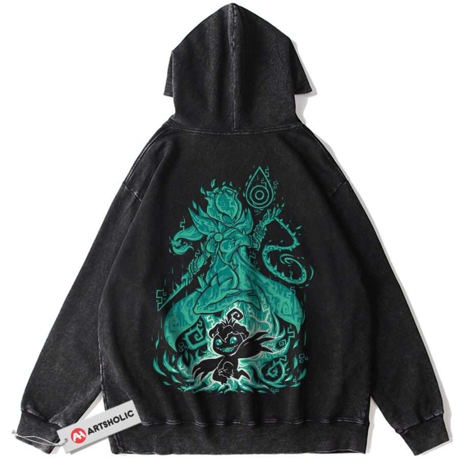 Alternative view of Palmon Hoodie, Digimon Adventure Hoodie, Anime Hoodie, Vintage Hoodie
