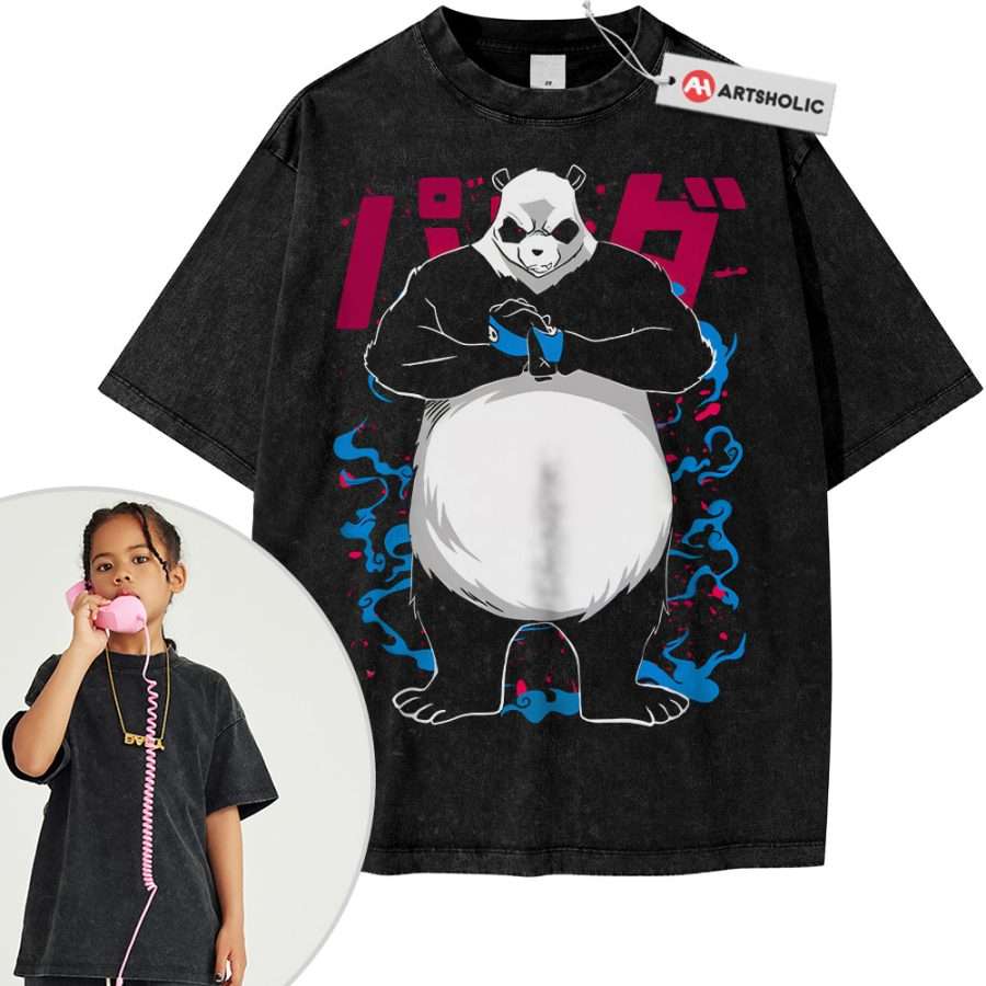 Alternative view of Panda Shirt For Kids, Jujutsu Kaisen Shirt For Kids, Anime Shirt For Kids, Vintage T-Shirt For Kids