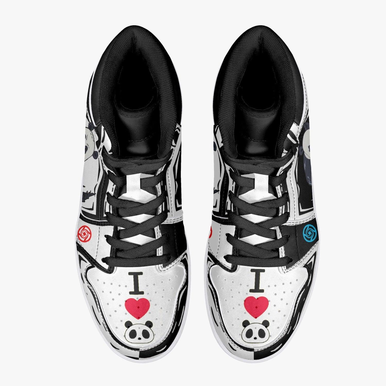 Alternative view of Panda Sorcery Fight Custom Sneaker Mid 1 Basketball Shoes - Otaku Hall