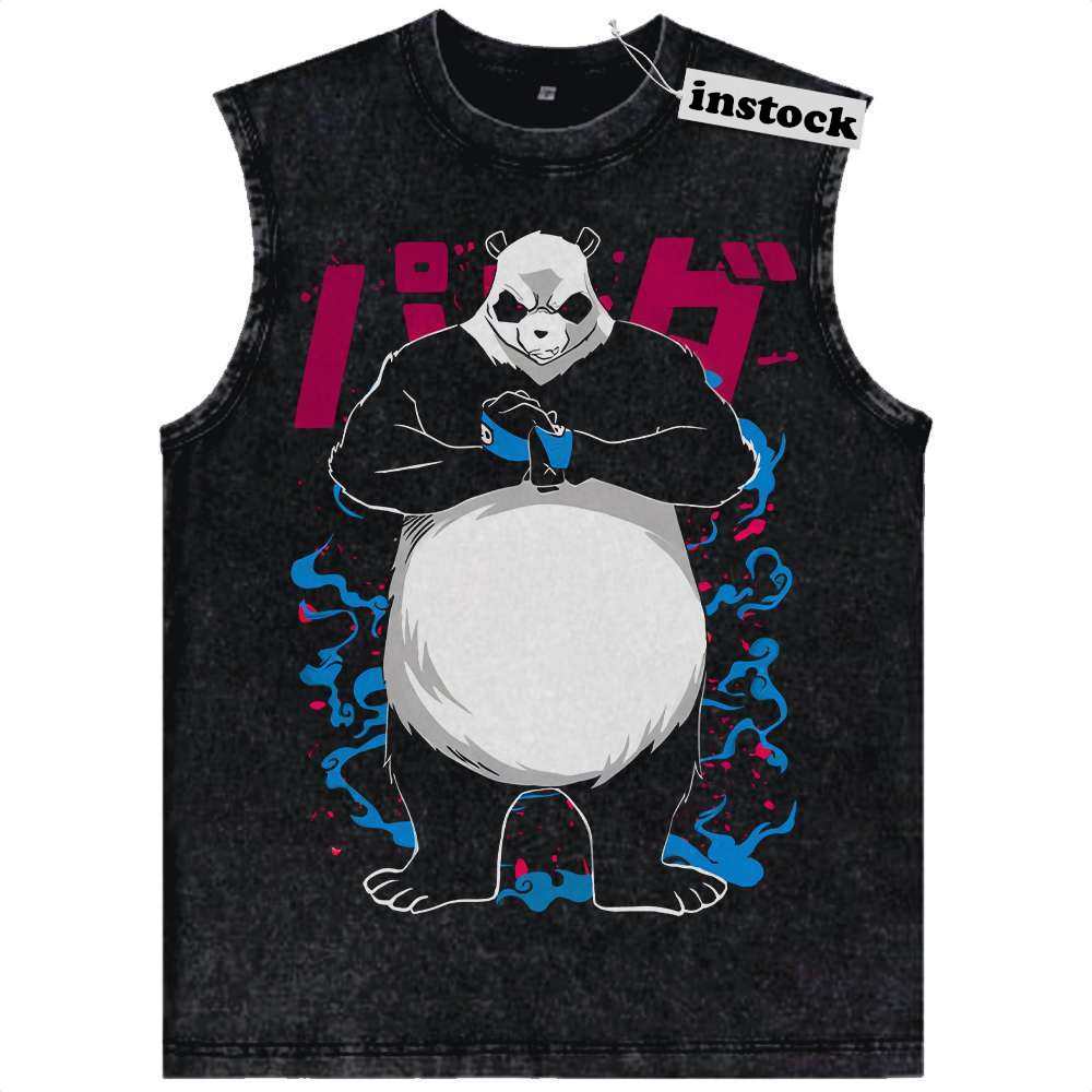 Panda Tank Top, Jujutsu Kaisen Tank Top, Anime Tank Top, Vintage Tank Top