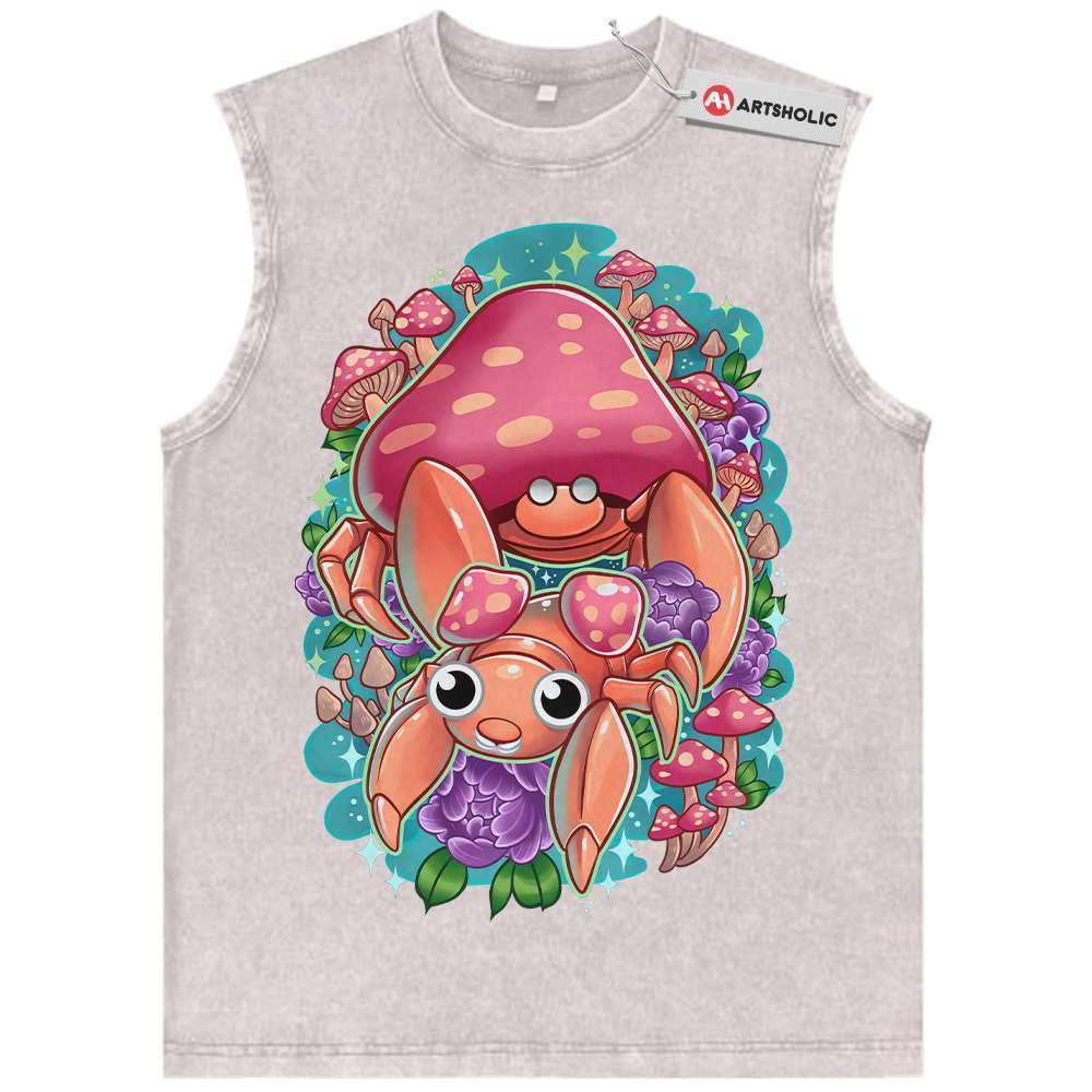Alternative view of Paras Tank Top, Parasect Tank Top, Pokemon Tank Top, Anime Tank Top, Vintage Tank Top