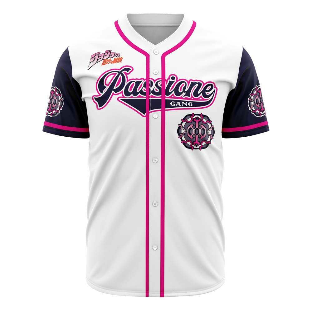 Passione Gang Golden Wind Jojo's Bizarre Adventure Custom Baseball Jersey - Otaku Hall