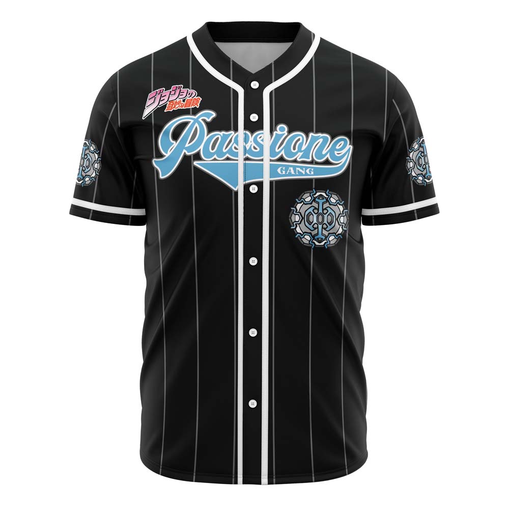 Passione Gang Jojo's Bizarre Adventure Custom Baseball Jersey - Otaku Hall