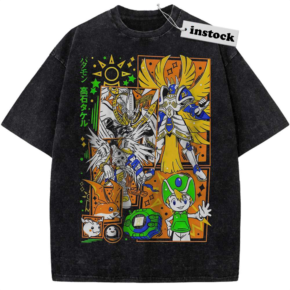 Patamon Shirt, Angemon Shirt, MagnaAngemon Shirt, Takeru Takaishi Shirt, Digimon Adventure Shirt, Anime Shirt, Vintage Tee