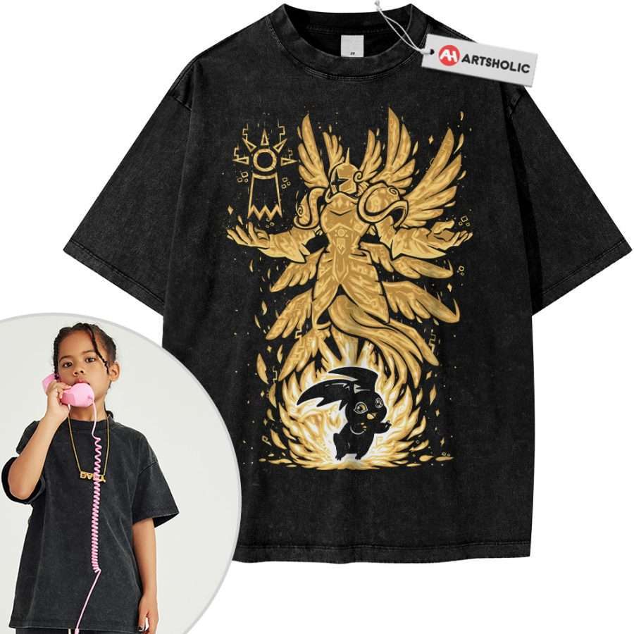 Alternative view of Patamon Shirt For Kids, Digimon Adventure Shirt For Kids, Anime Shirt For Kids, Vintage Tee For Kids