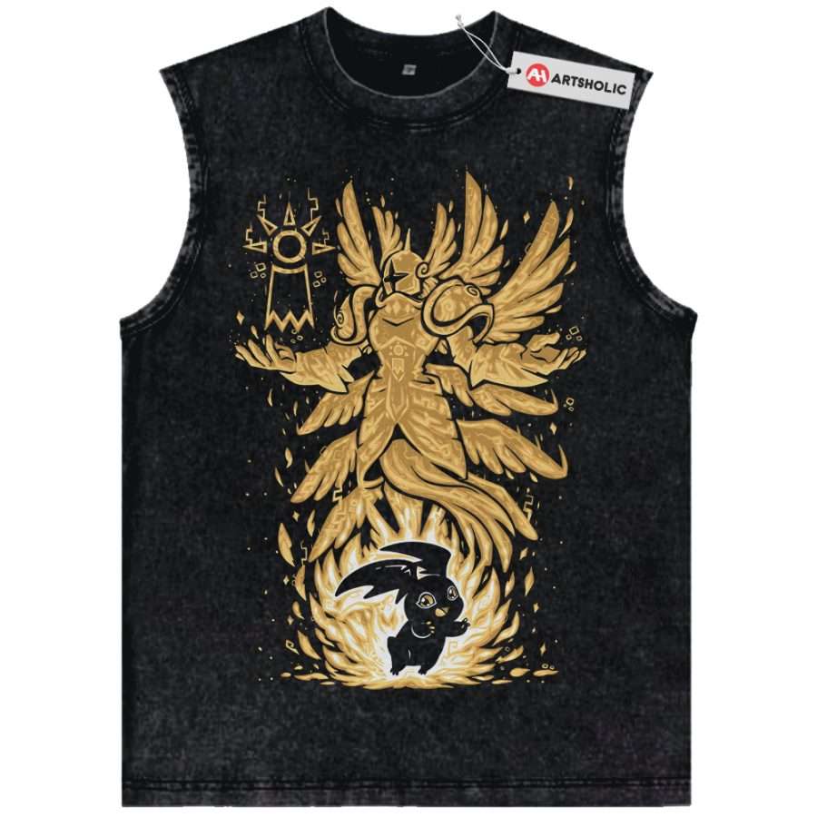Alternative view of Patamon Tank Top, Digimon Adventure Tank Top, Anime Tank Top, Vintage Tank Top