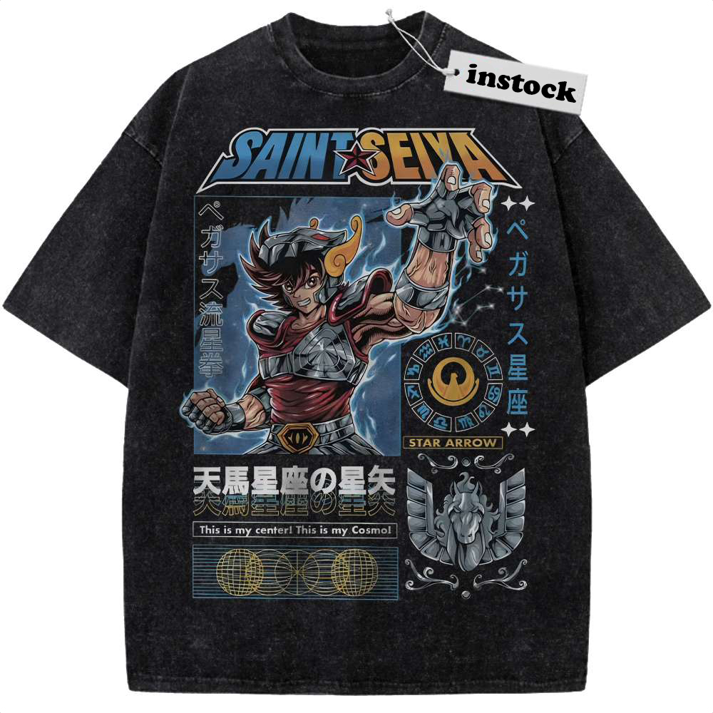 Pegasus Seiya Shirt, Saint Seiya Shirt, Anime Shirt, Vintage T-Shirt