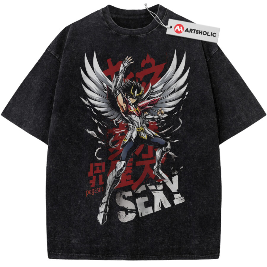 Alternative view of Pegasus Seiya Shirt, Saint Seiya Shirt, Anime Shirt, Vintage Tee