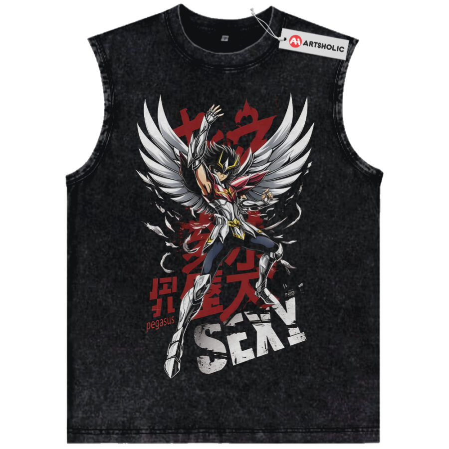 Alternative view of Pegasus Seiya Tank Top, Saint Seiya Tank Top, Anime Tank Top, Vintage Tank Top