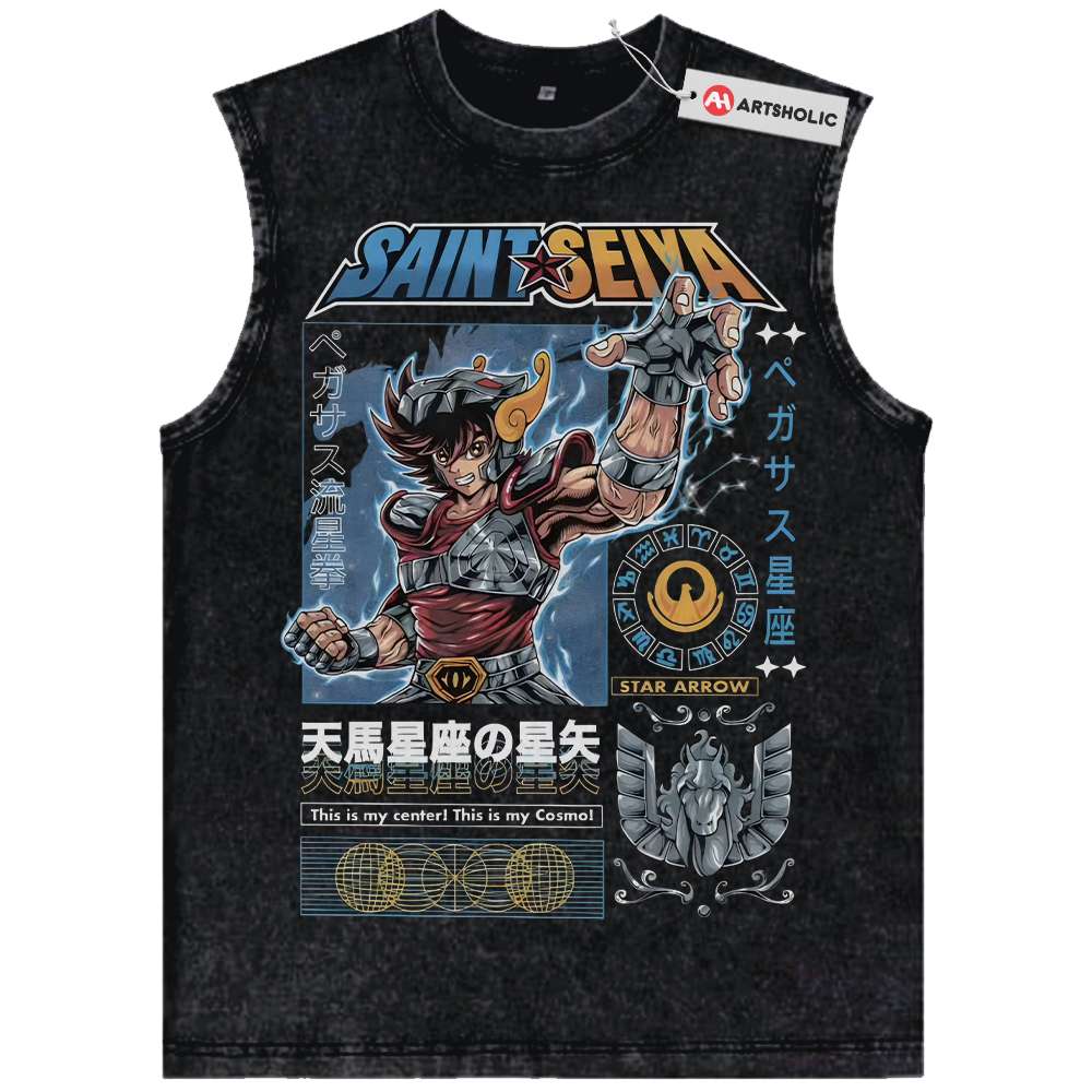 Pegasus Seiya Tank Top, Saint Seiya Tank Top, Anime Tank Top, Vintage Tank Top