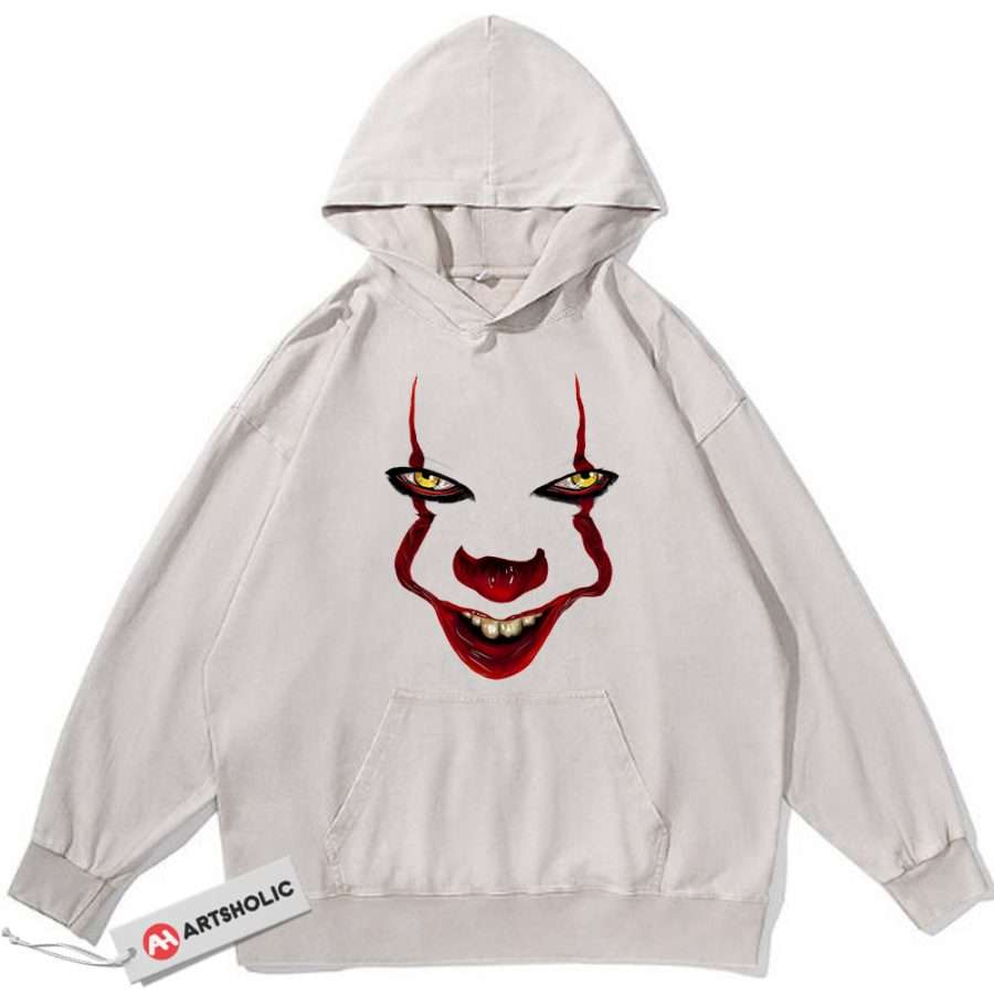 Alternative view of Pennywise Hoodie, IT Hoodie, Horror Movie Hoodie, Vintage Hoodie