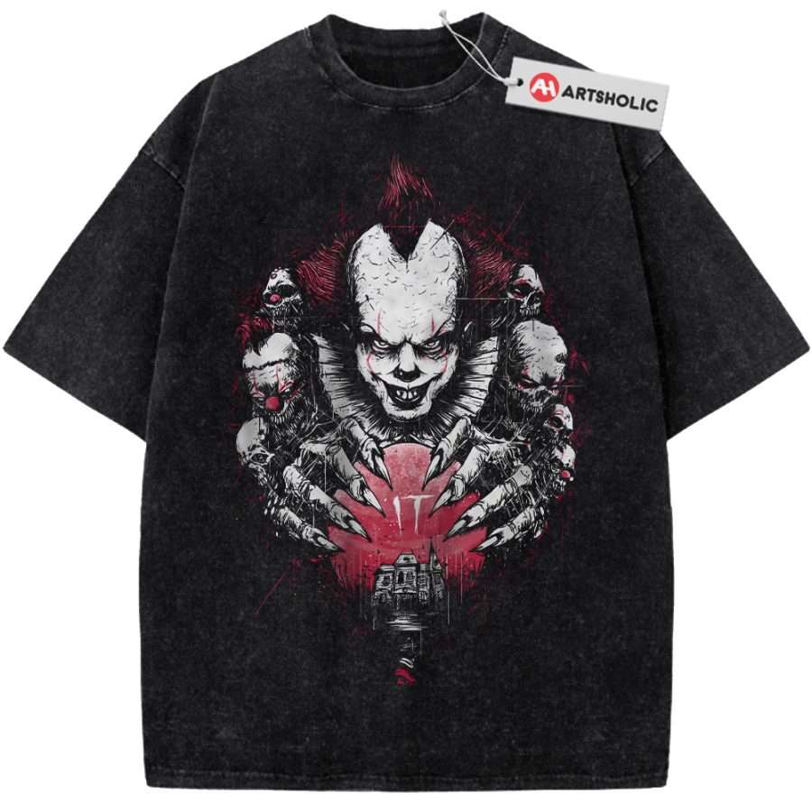 Alternative view of Pennywise Shirt, IT Shirt, Halloween Shirt, Horror Movie Shirt, Vintage T-Shirt