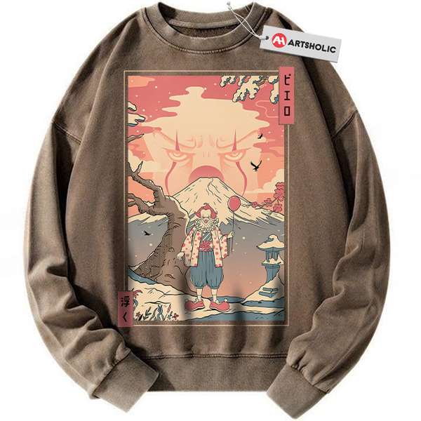 Alternative view of Pennywise Sweatshirt, IT Sweatshirt, Halloween Sweatshirt, Horror Sweatshirt, Vintage Sweater