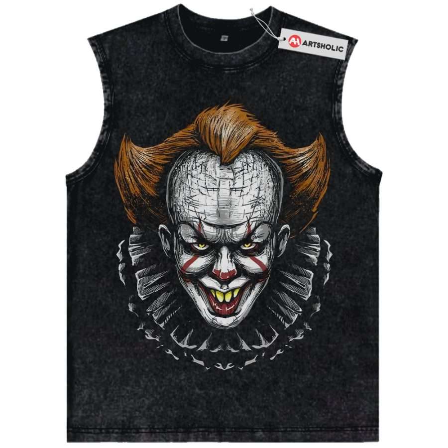 Alternative view of Pennywise Tank Top, IT Tank Top, Halloween Tank Top, Horror Tank Top, Vintage Tank Top