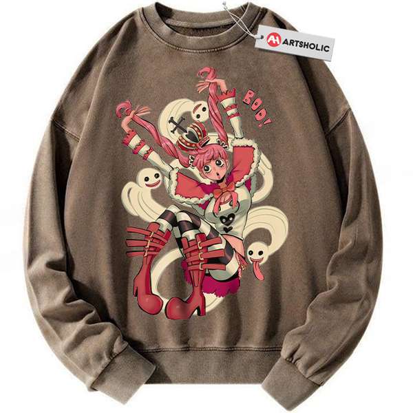 Alternative view of Perona Sweatshirt, One Piece Sweatshirt, Anime Sweatshirt, Vintage Sweatshirt