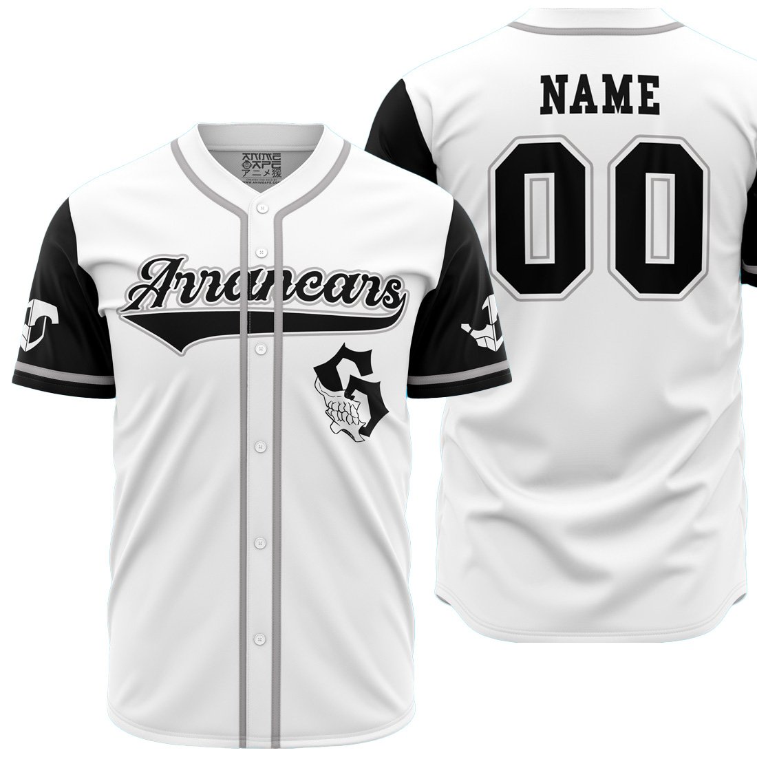 Personalized Arrancars Grimmjow Bleach Baseball Jersey
