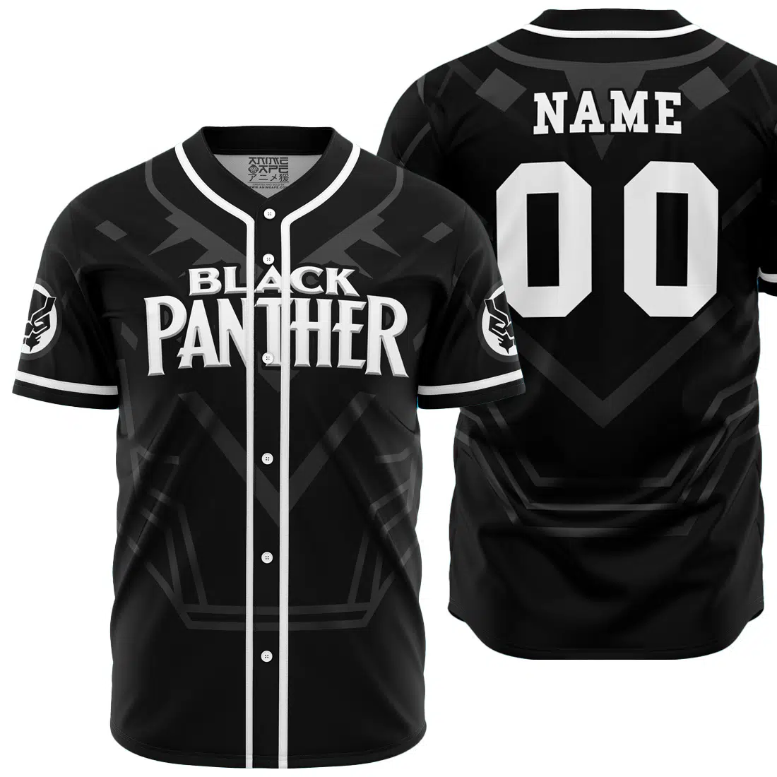 Personalized Black Panther Marvel Baseball Jersey