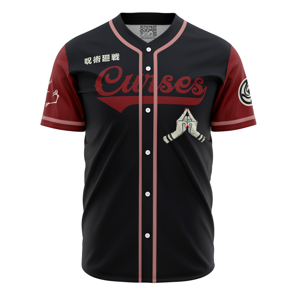 Alternative view of Personalized Curses Sukuna Jujutsu Kaisen Baseball Jersey