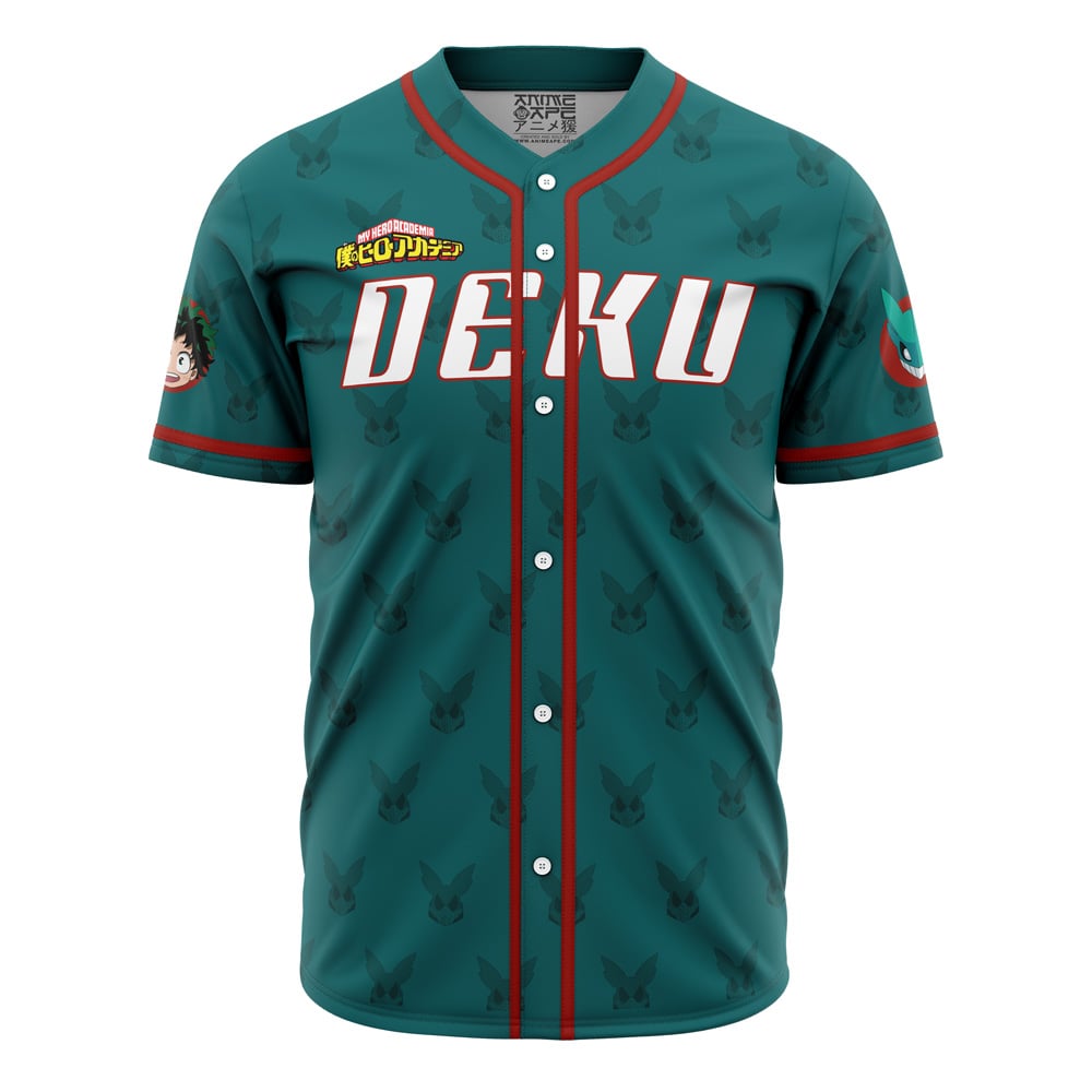 Alternative view of Personalized Deku My Hero Academia Baseball Jersey
